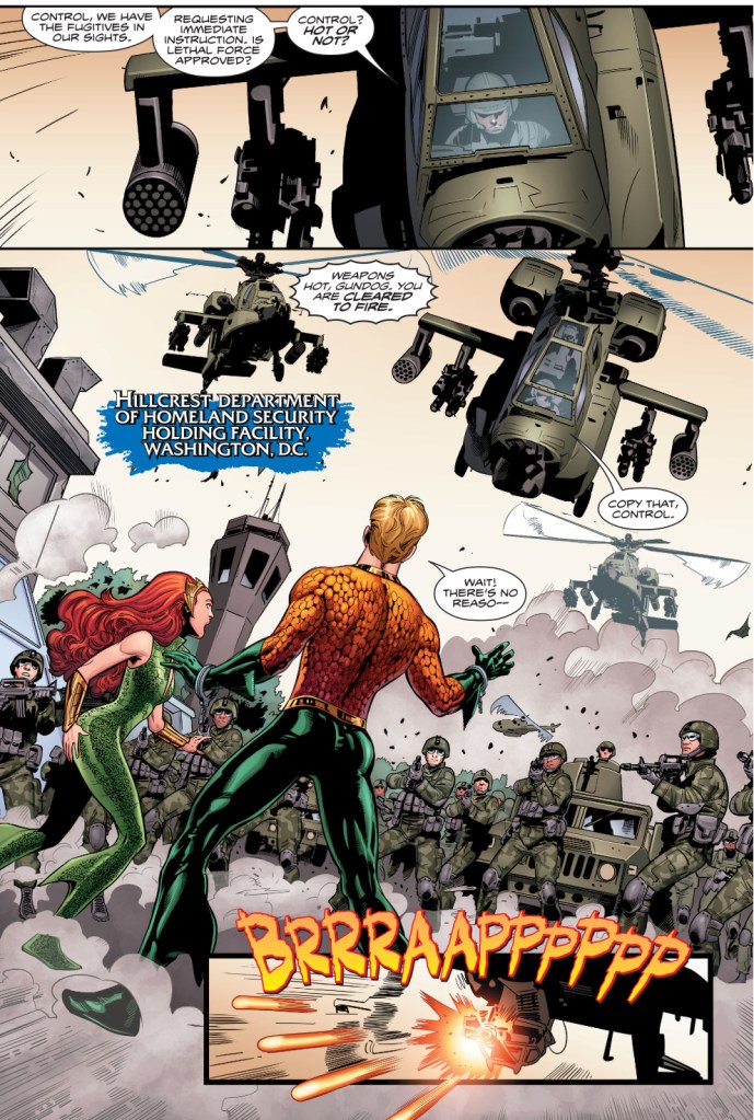 The United States Military Attacks Aquaman And Mera 