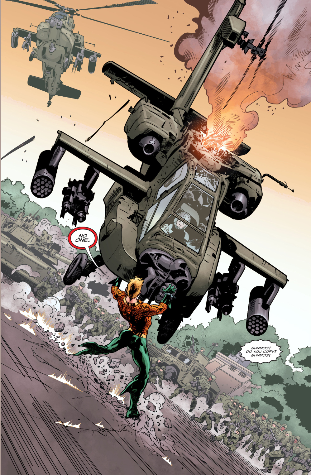The United States Military Attacks Aquaman And Mera 