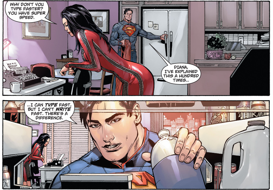 why superman uses a typewriter 