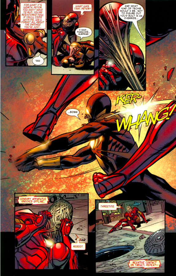 Spider-Man Hacks The Iron Spider Suit