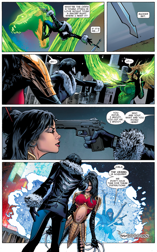 Domino VS Chimera And Lady Deathstrike