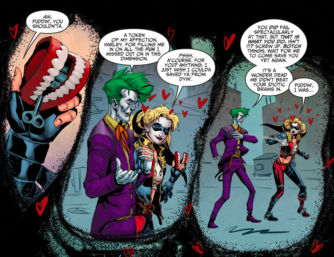 The Joker Seduces Harley Quinn Injustice Gods Among Us Comicnewbies