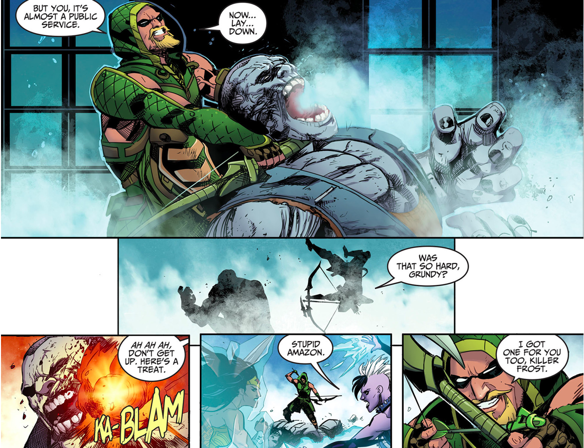 Green Arrow VS Solomon Grundy (Injustice Gods Among Us)