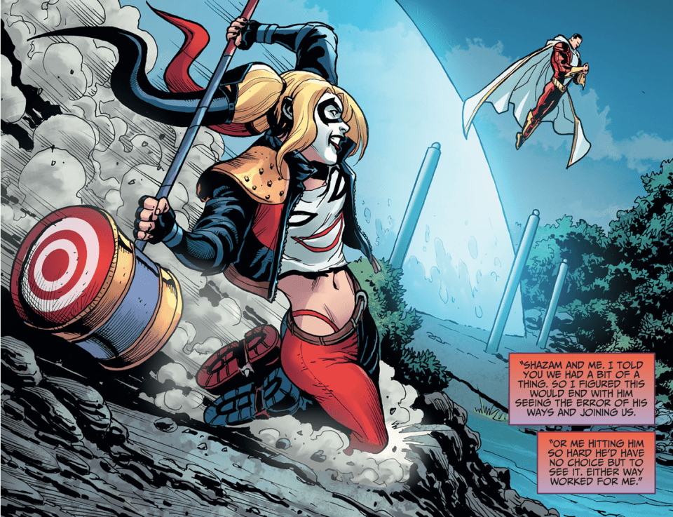 Harley Quinn Ambushes Shazzam (Injustice Gods Among Us)