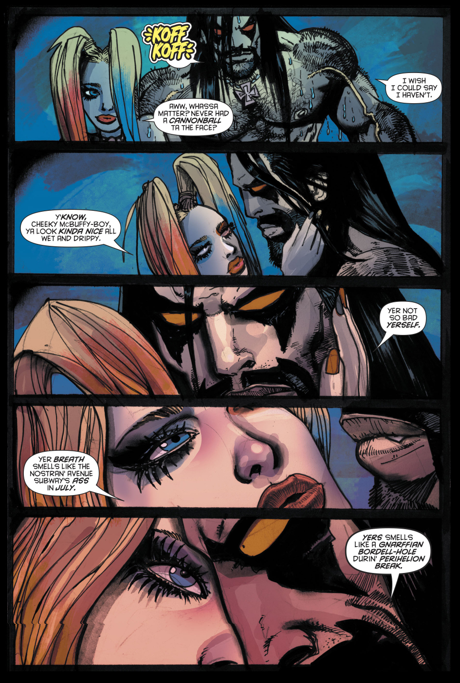 Harley Quinn And Lobo Kiss