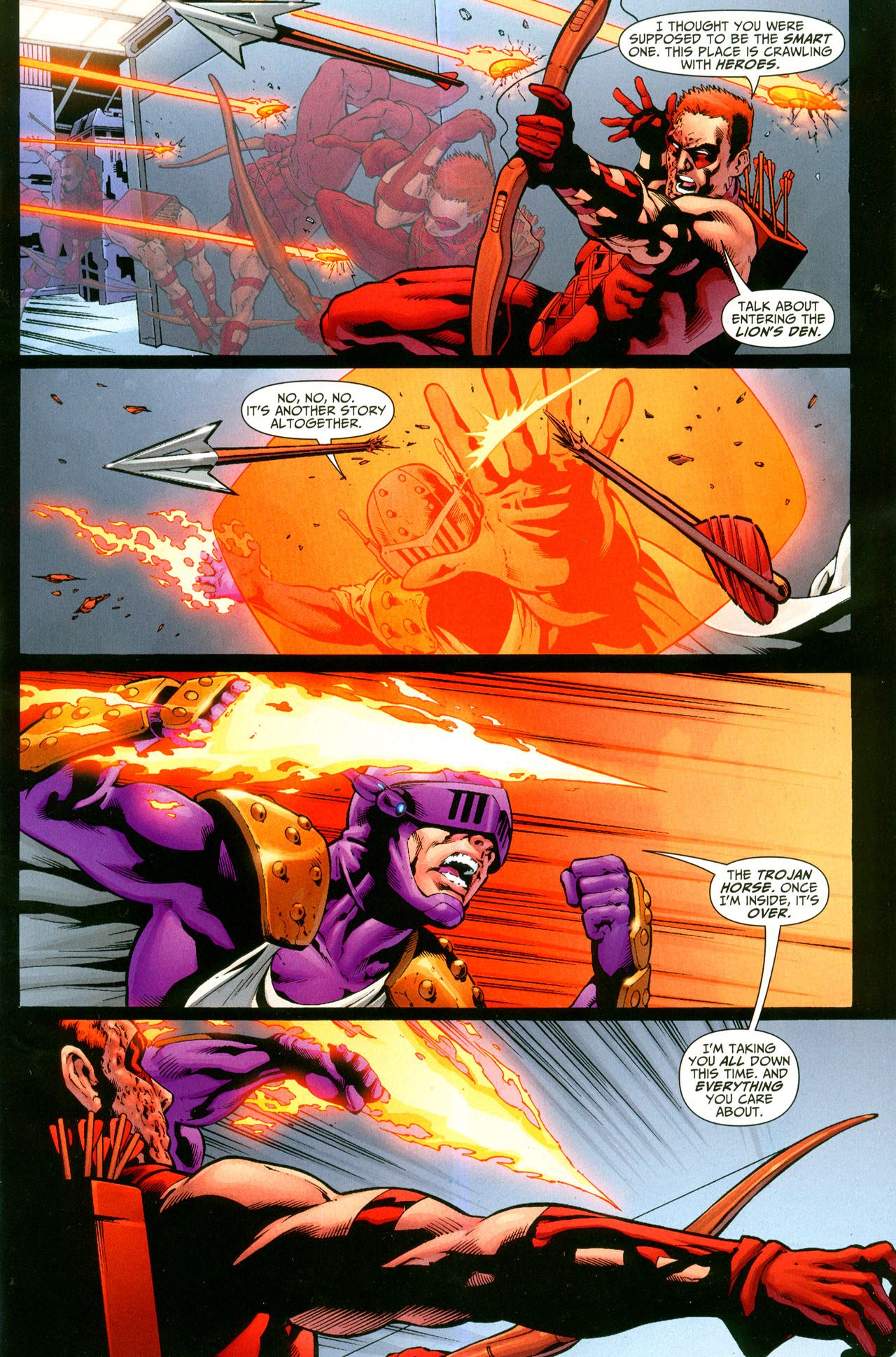 Prometheus Slices Off Red Arrow's Arm 