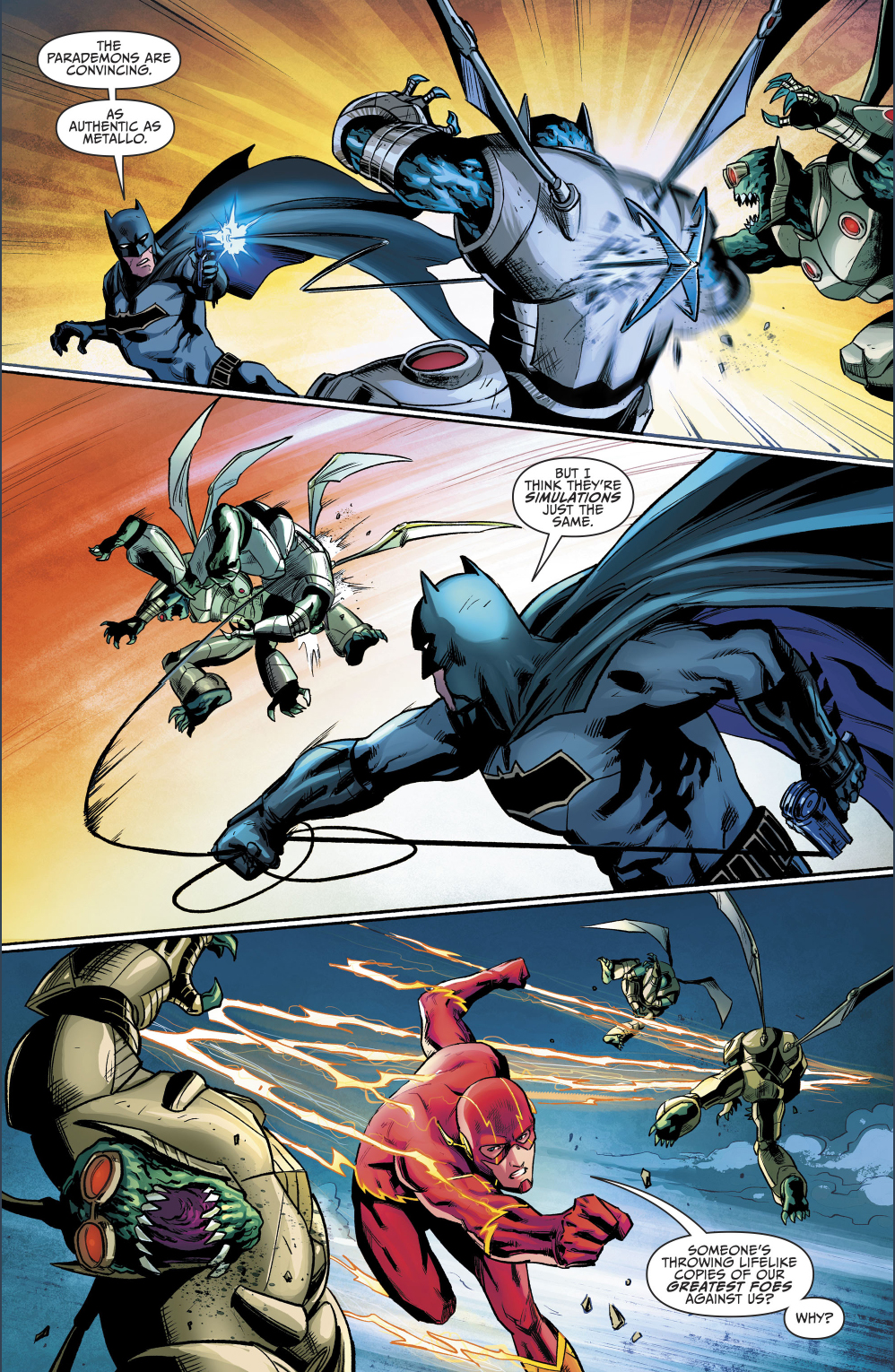 Justice League And Titans VS Parademons