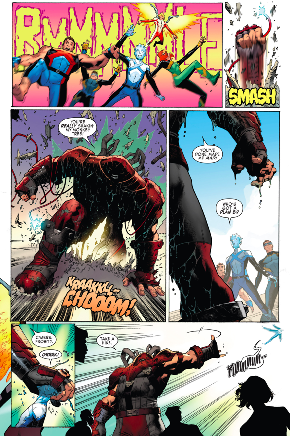 The Original 5 X-Men VS The Juggernaut 