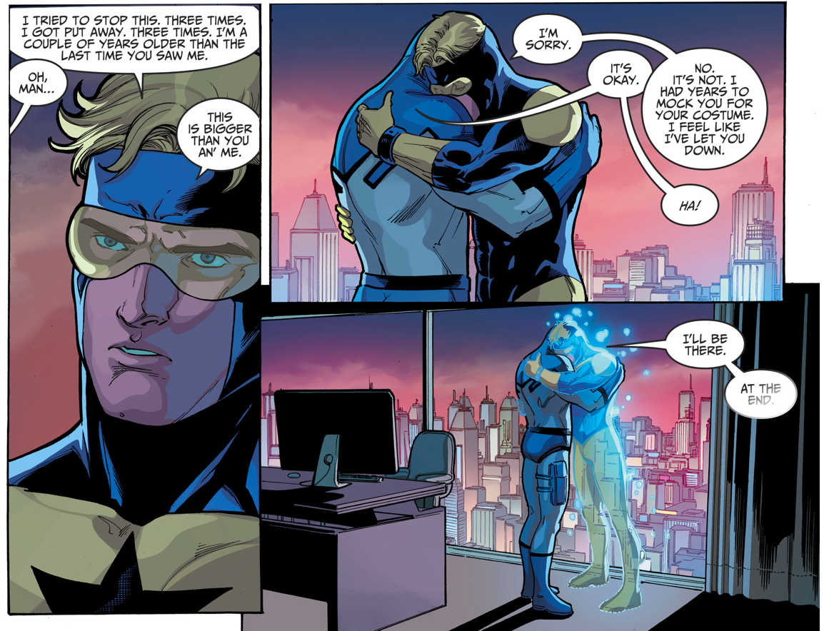 Booster Gold Says Good Bye To Blue Beetle (Injustice II)