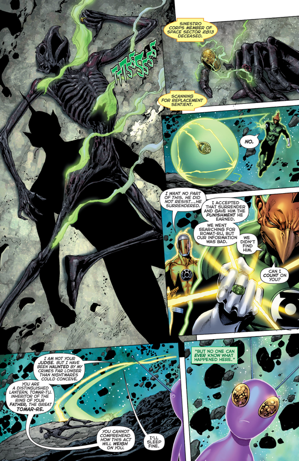 Green Lantern Tomar-Tu Kills Romat-Ru