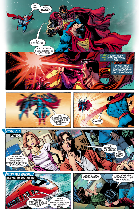 Superman VS General Zod, Cyborg-Superman And The Eradicator