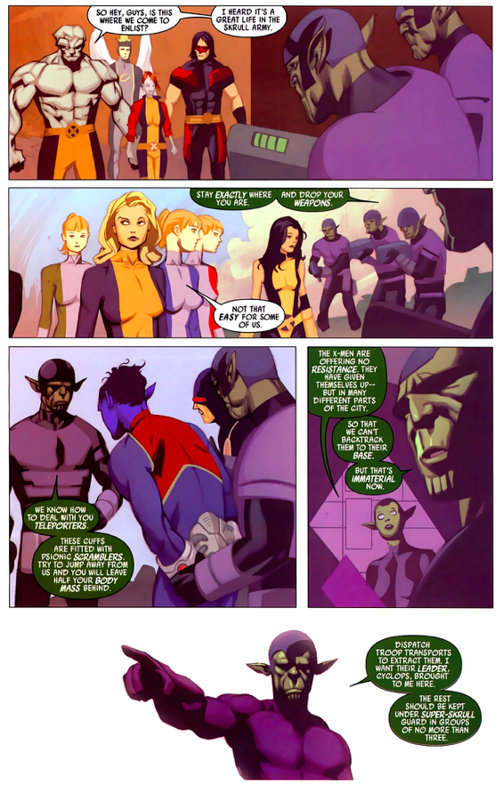 The X-Men Surrenders To The Skrulls