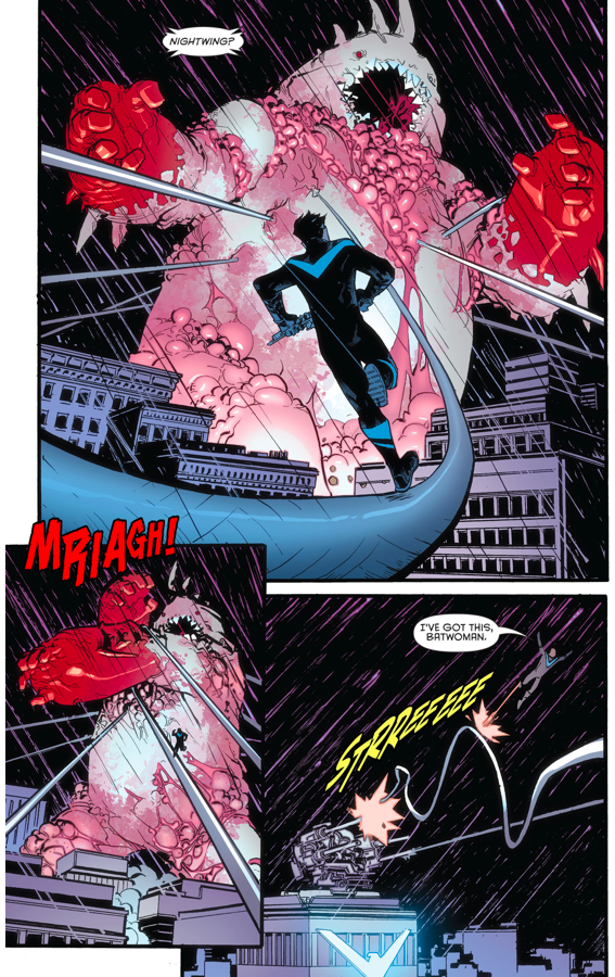 Nightwing Defeats A Giant Monster (Rebirth)