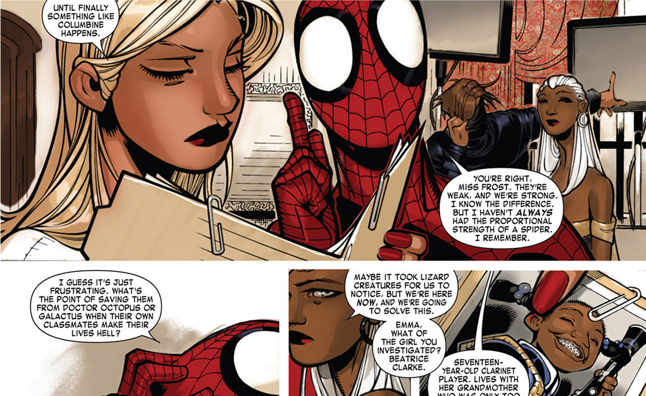 Spider-Man And Emma Frost Talks About Bullying 