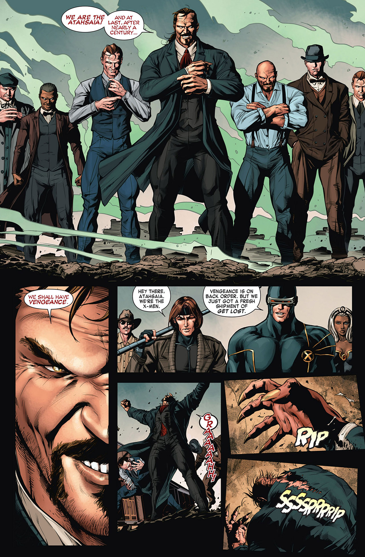 The X-Men And Ghostrider VS The Atahsaia 