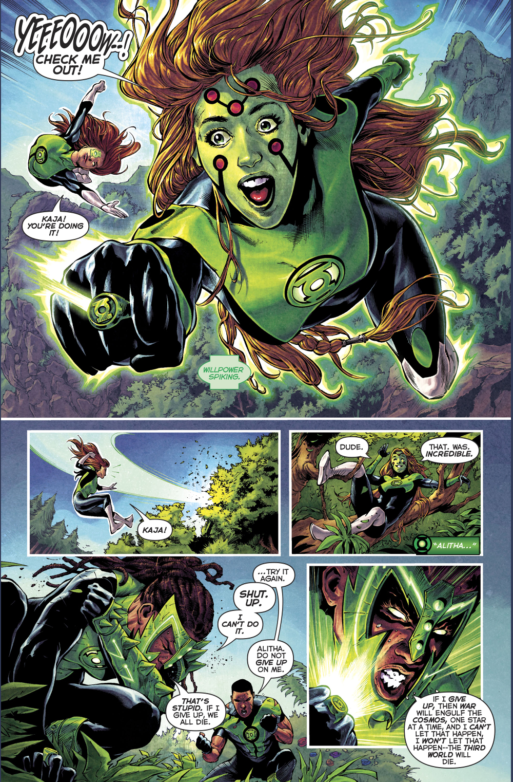 Jessica Cruz Trains The 1st 7 Green Lanterns 