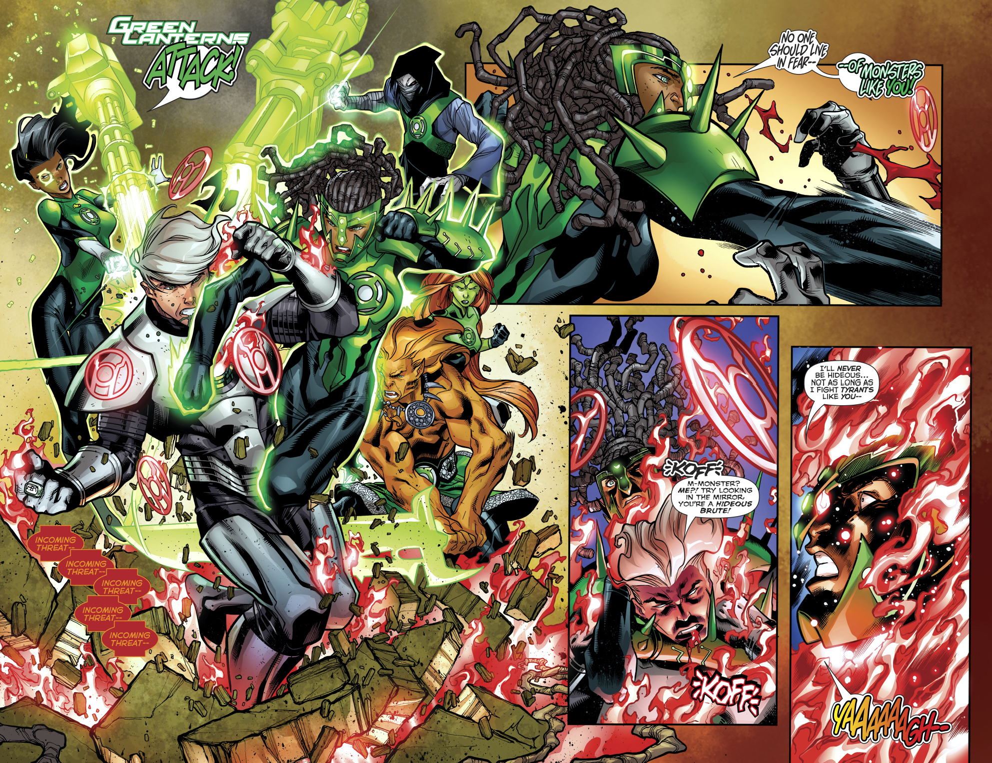 The 1st 7 Green Lanterns VS Volthoom 