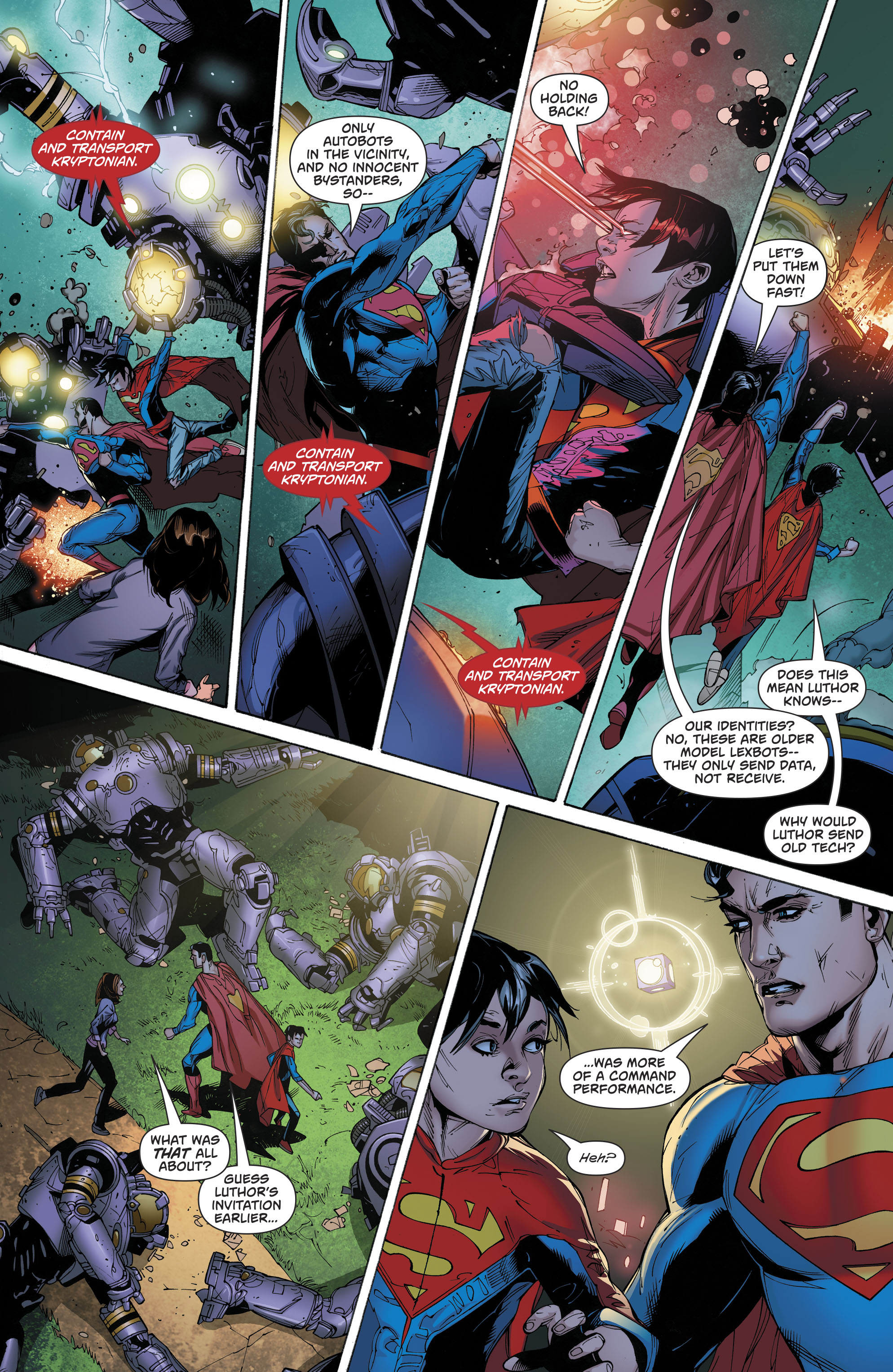 Superman And Superboy VS Lexbots 
