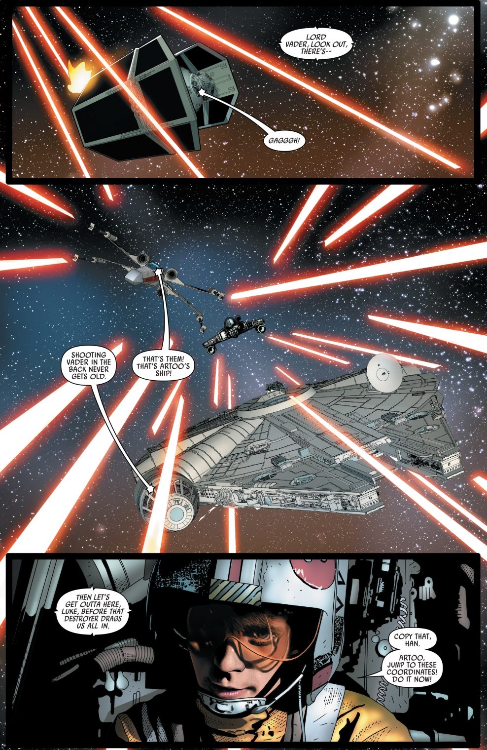 R2-D2 Flies Against Darth Vader