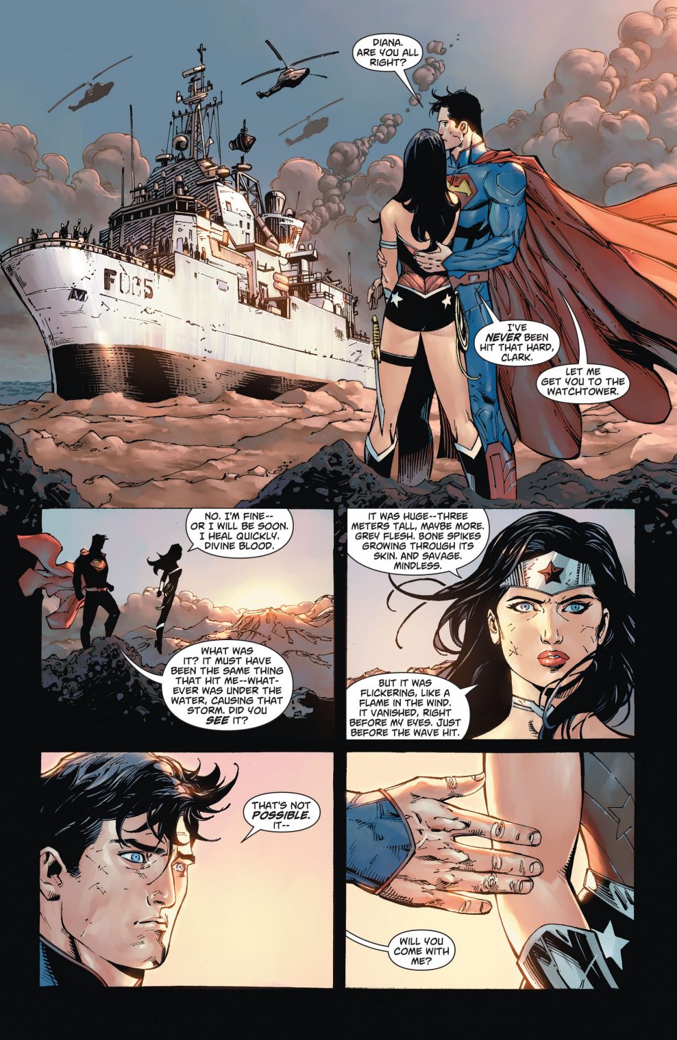 Superman Explains Doomsday To Wonder Woman (New 52)