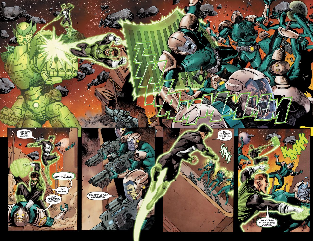 The 4 Corpsmen VS Mercenaries (Green Lantern)