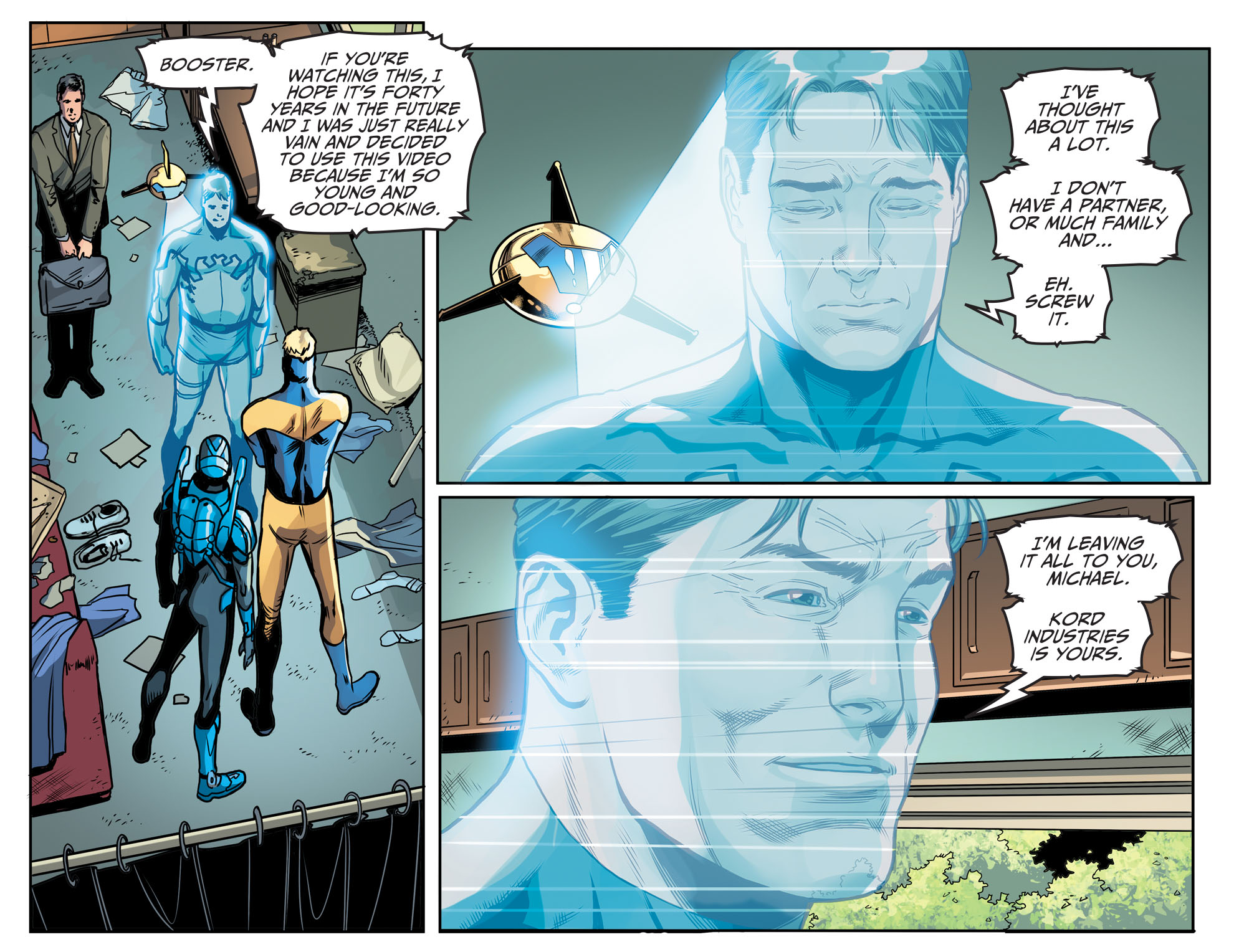 Blue Beetle Leaves His Fortune To Booster Gold (Injustice II