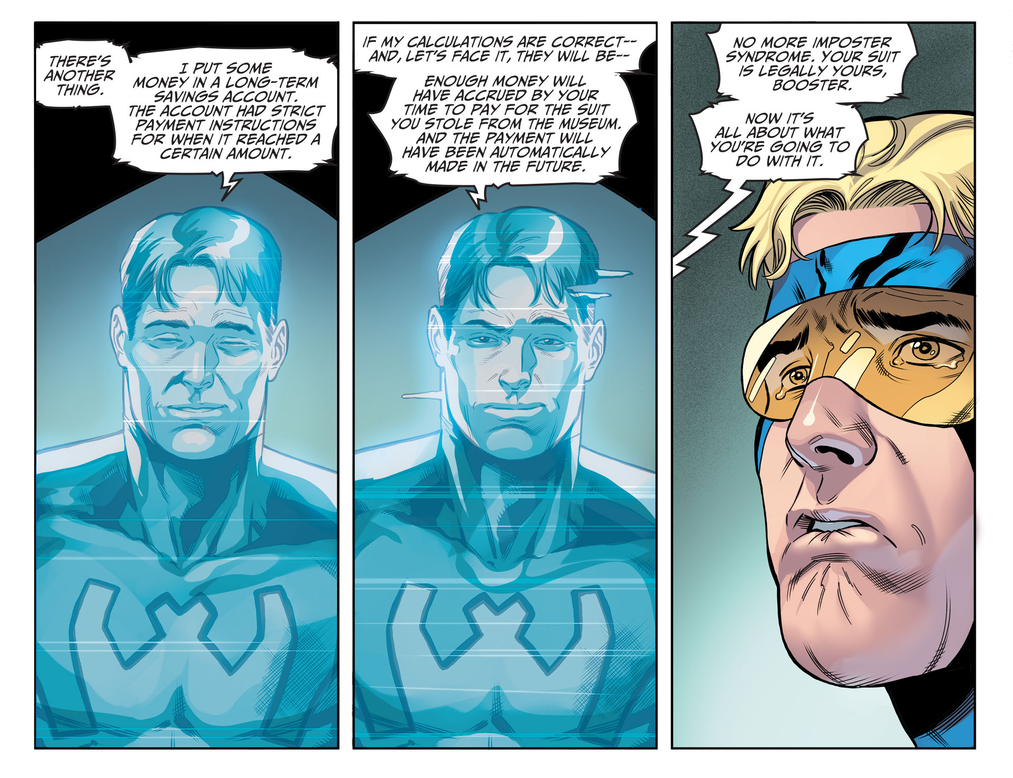 Blue Beetle Leaves His Fortune To Booster Gold (Injustice II)
