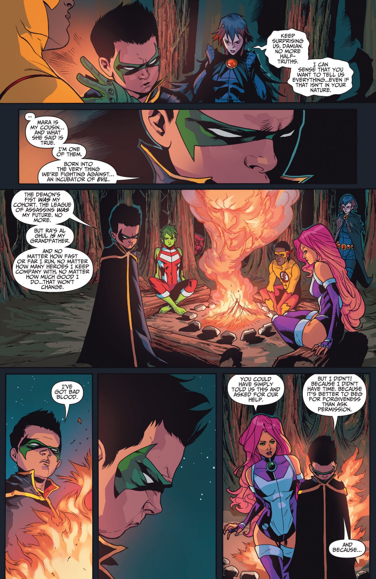 Damian Wayne Bonds With The Teen Titans