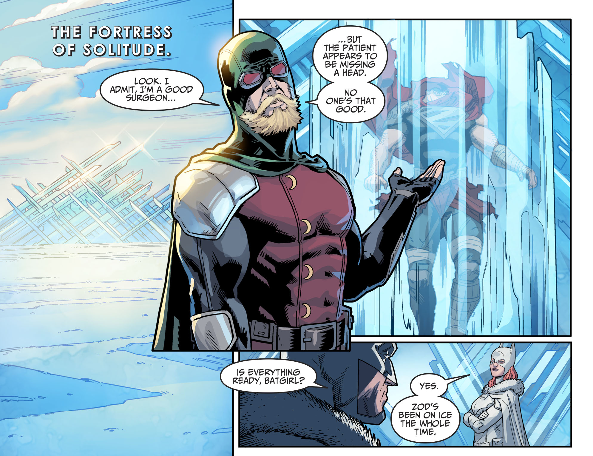 Doctor Mid-Nite Operates On Superboy (Injustice II) 