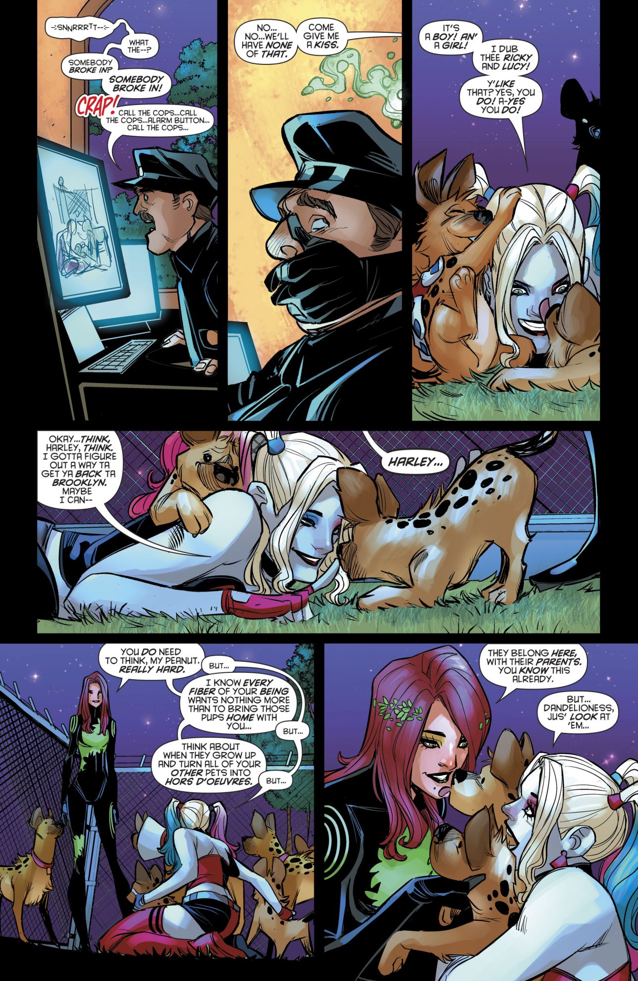 Harley Quinn And Her Pet Hyenas