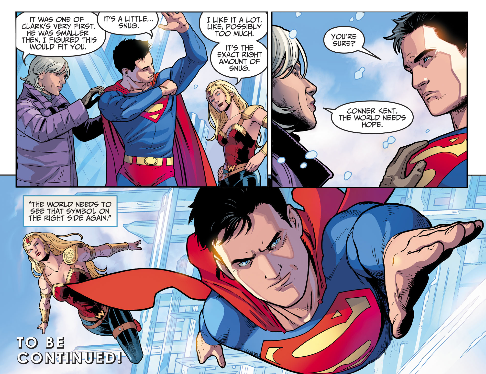 Superboy Dons The Superman Costume (Injustice II) 