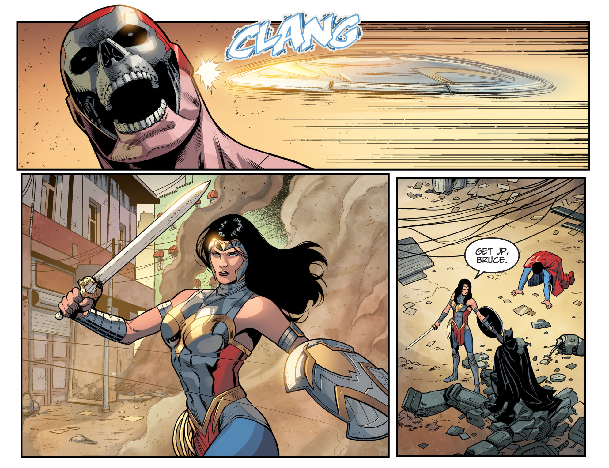 Wonder Woman Saves Batman From Amazo (Injustice II) 