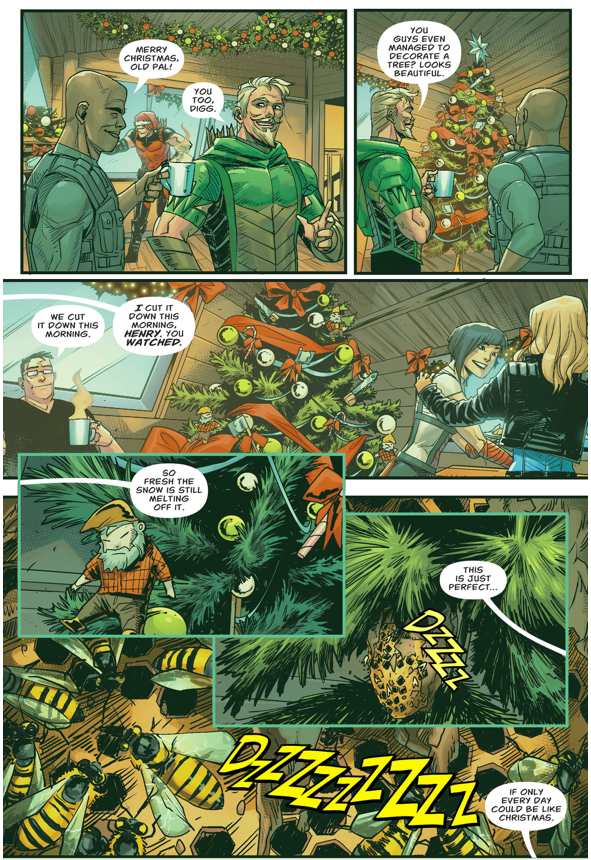 Green Arrow Attacked By Bees (Rebirth) 