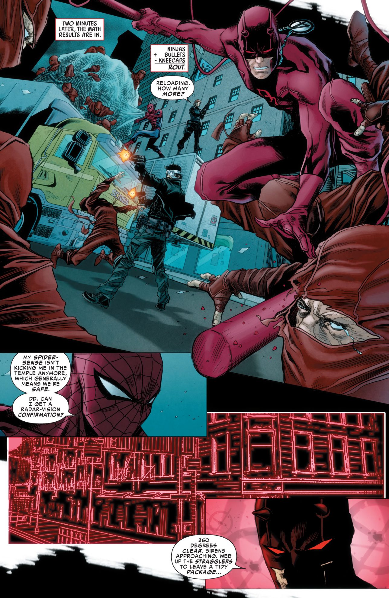 Spider-Man, Daredevil And The Punisher VS Hand Ninjas