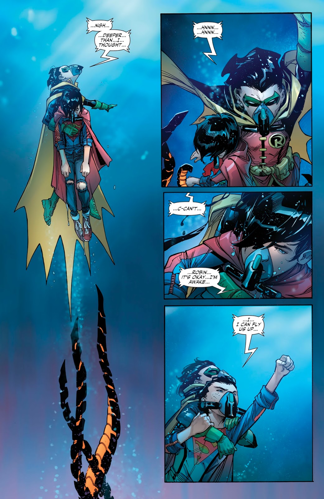 Cyborg Saves Damian Wayne 
