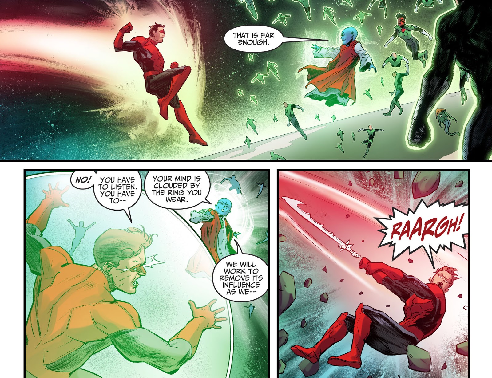 Hal Jordan Cuts Off His Own Finger (Injustice II) 
