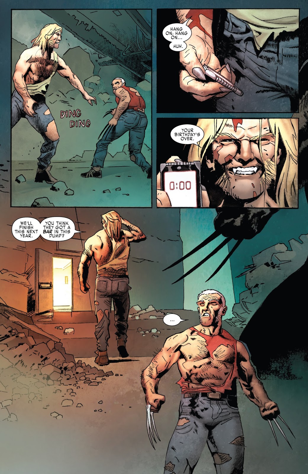 Old Man Logan Kills Sabretooth