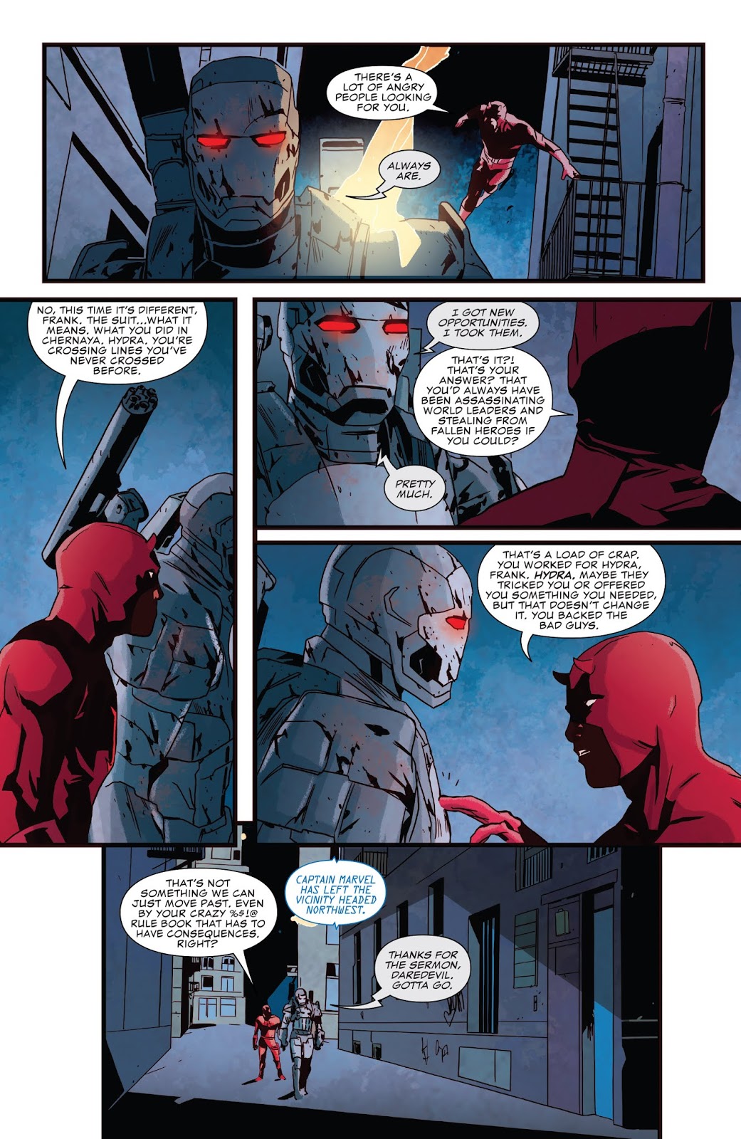 War Machine Punisher Takes Down Daredevil
