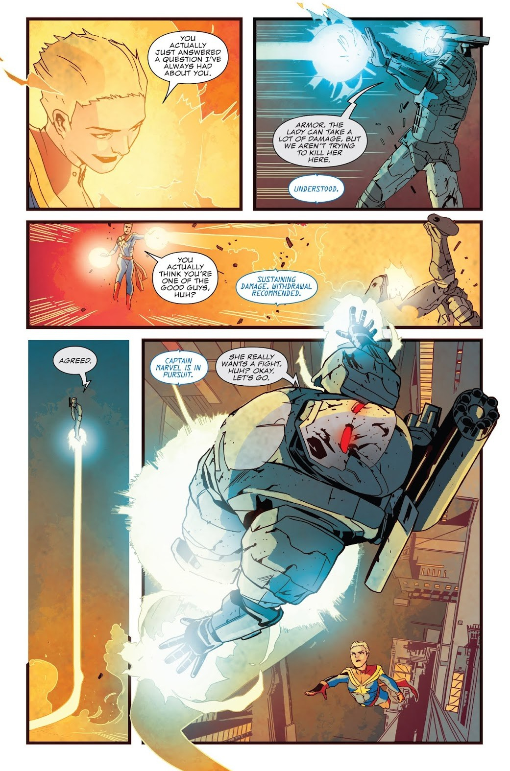 War Machine Punisher VS Captain Marvel