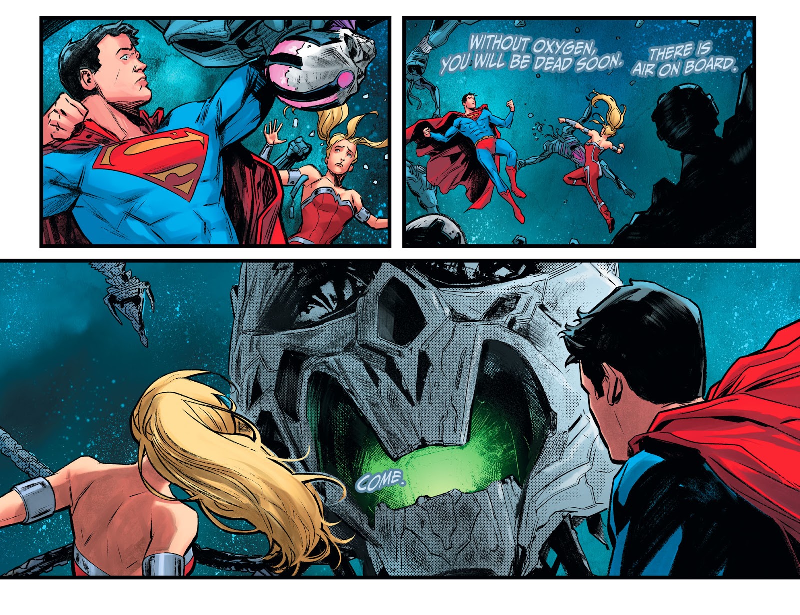 Superboy And Wonder Girl VS Brainiac's Robots (Injustice II)