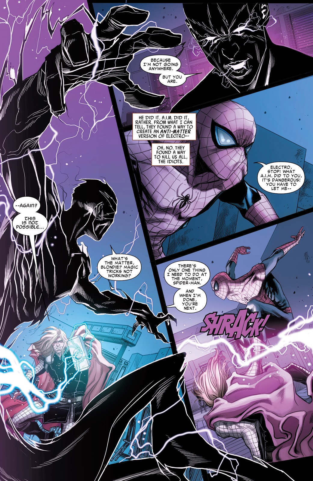 Superior Spider-Man And Thor VS Electro