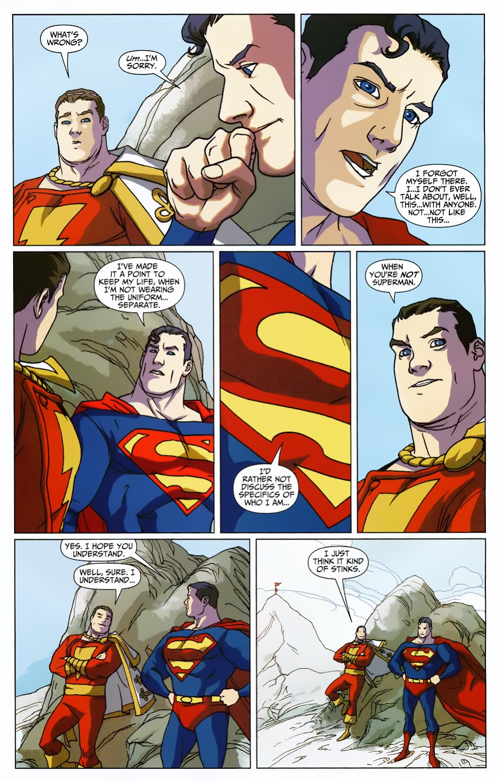 Superman And Captain Marvel Bonding At Mt. Everest 