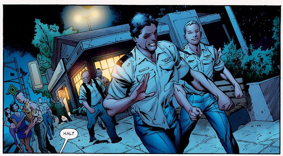 Hal Jordan And John Stewart Fist Fight (Secret Origins) 
