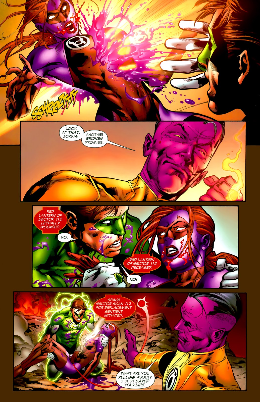 Sinestro Kills Red Lantern Laira 