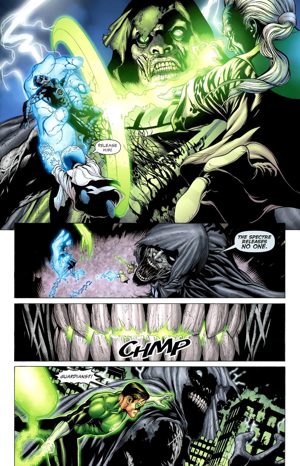 Green Lantern Hal Jordan VS Black Lantern Spectre