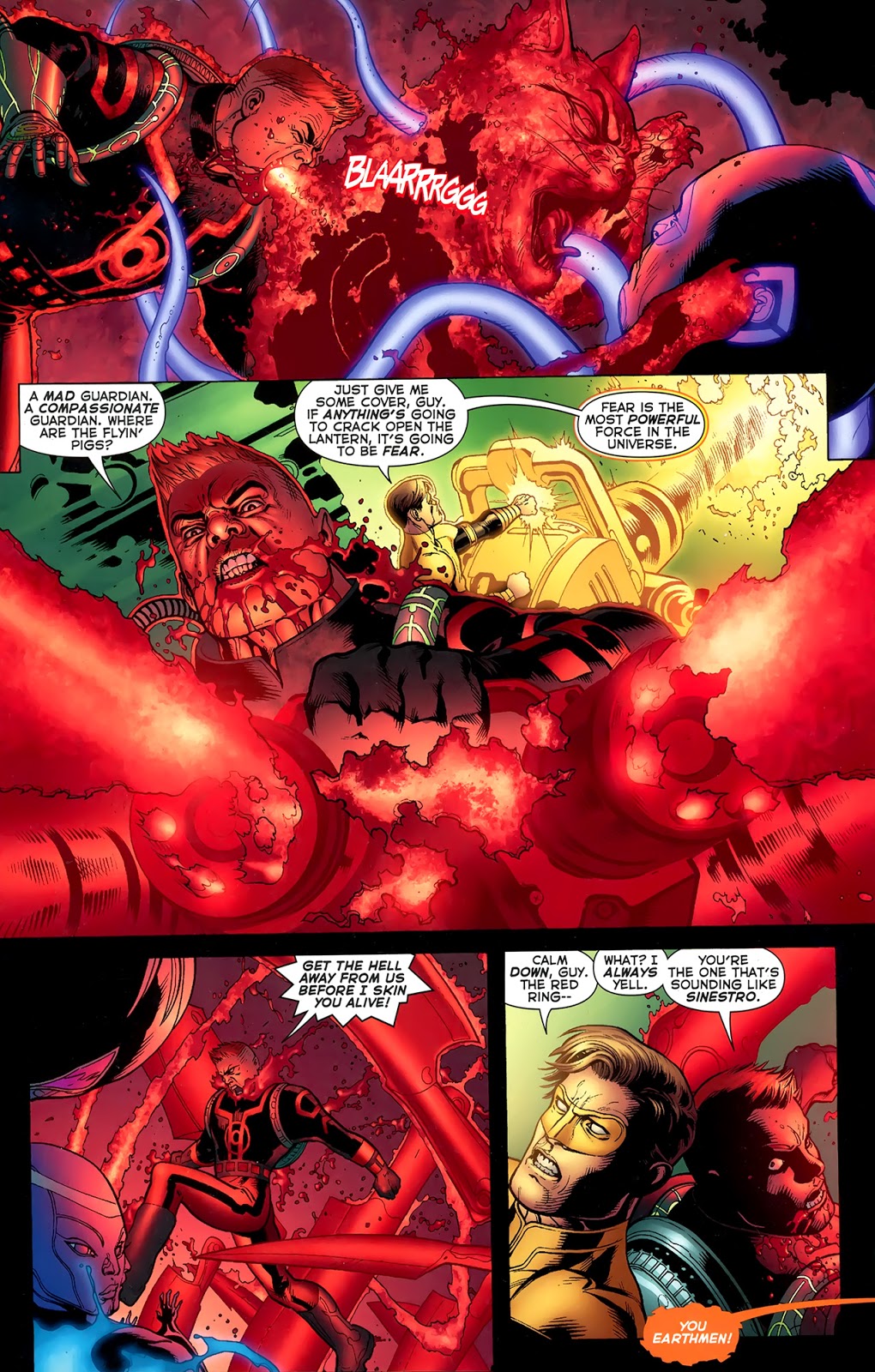 Hal Jordan And Guy Gardner VS Guardians Of The Universe