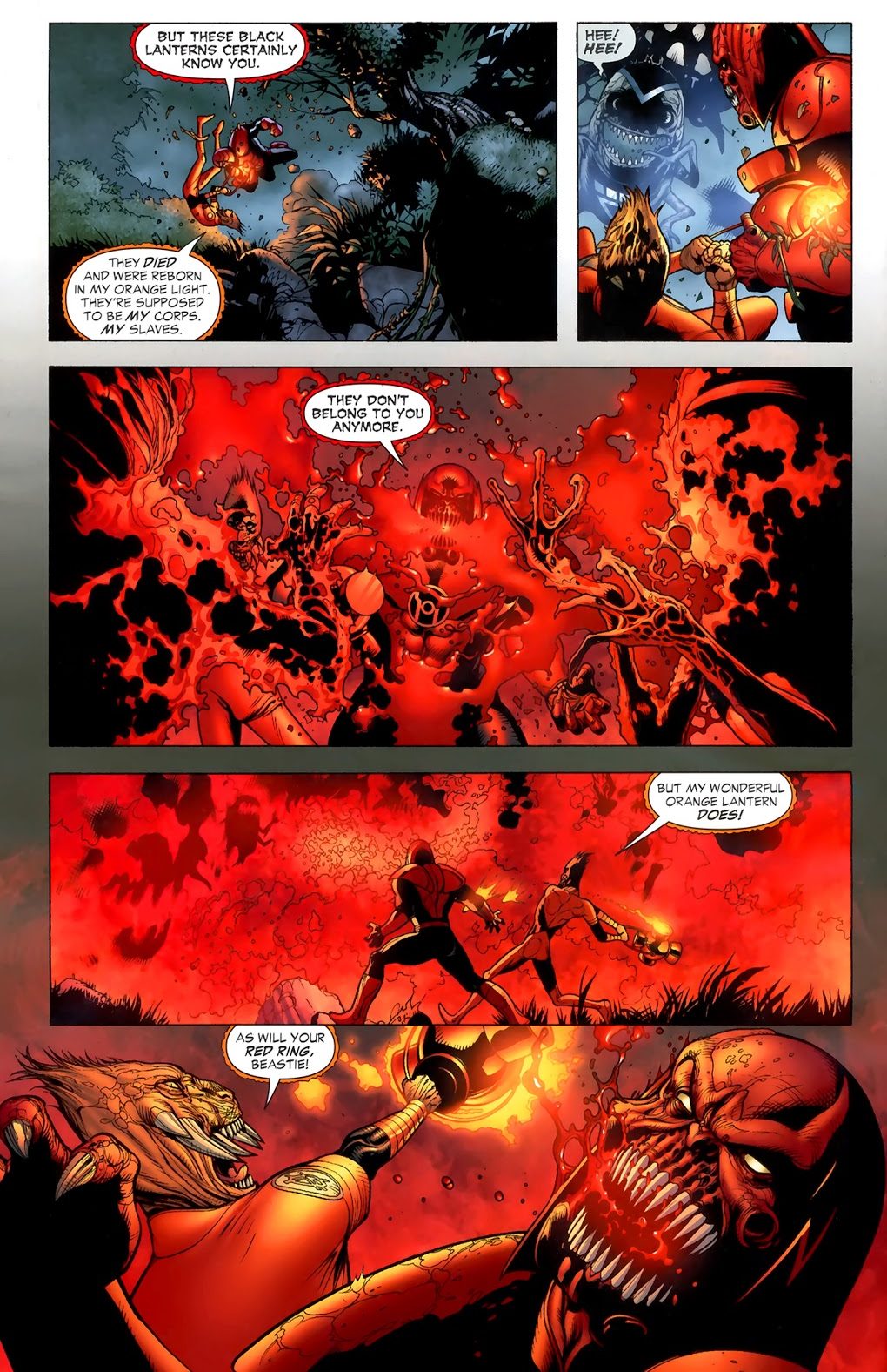 Red Lantern Atrocitus VS Agent Orange Larfleeze 