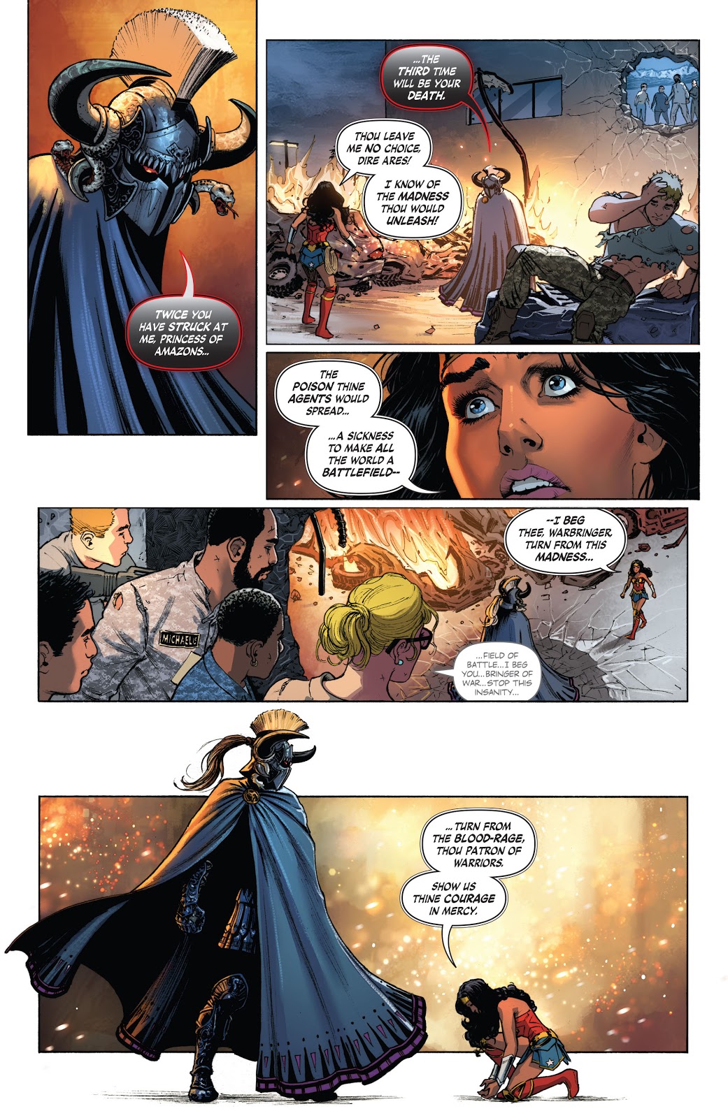 Wonder Woman Challenges Ares (Rebirth)