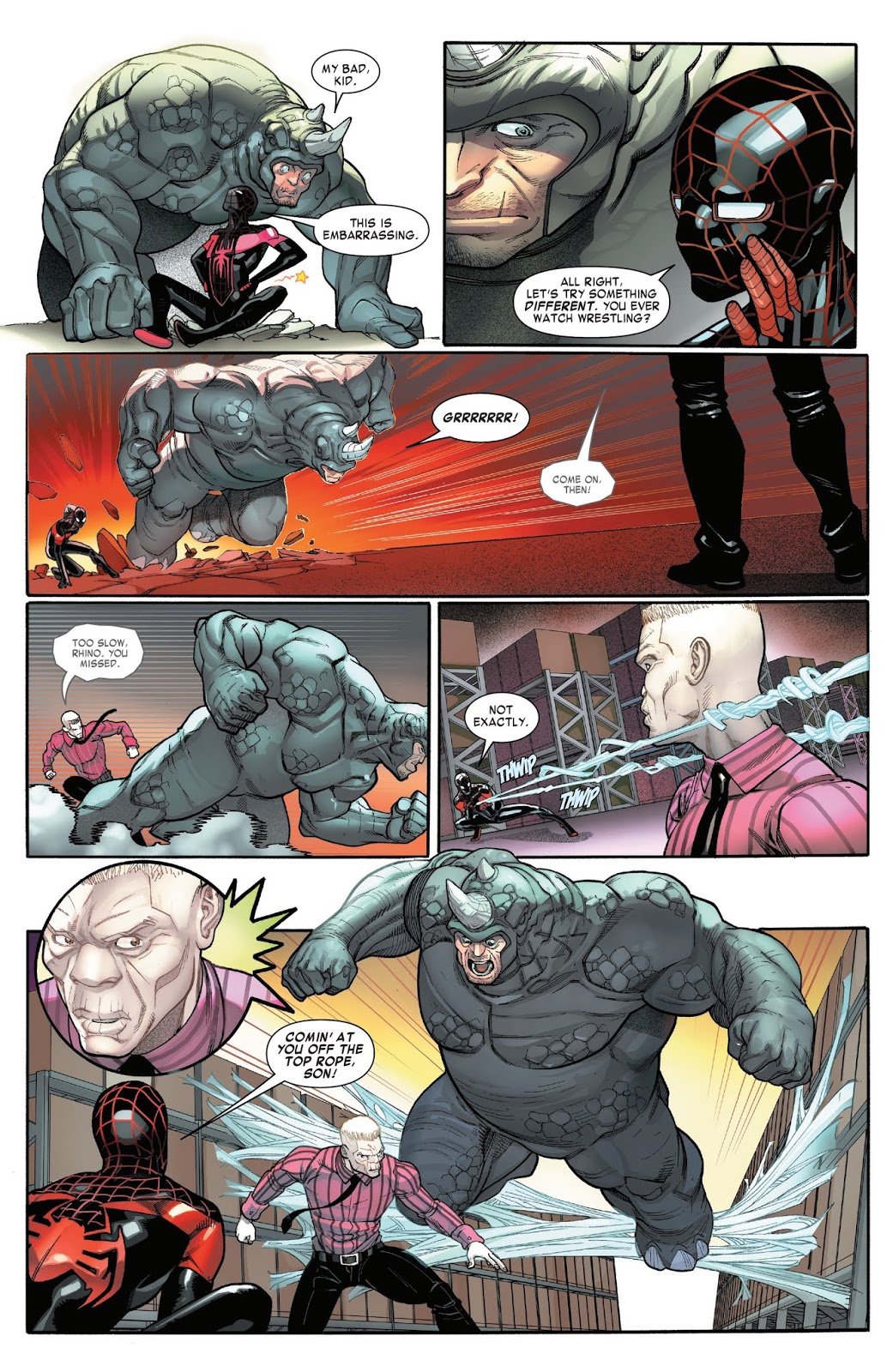 Spider-Man Miles Morales And The Rhino VS Tombstone