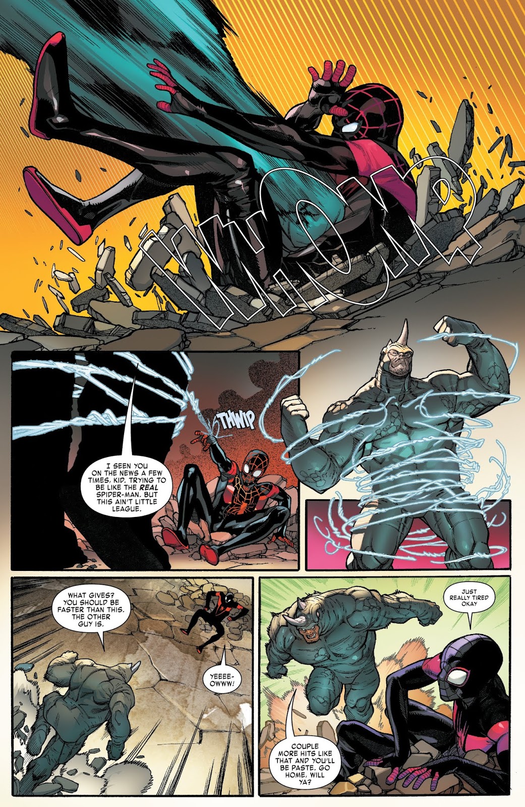 Spider Man Miles Morales Vs The Rhino Comicnewbies
